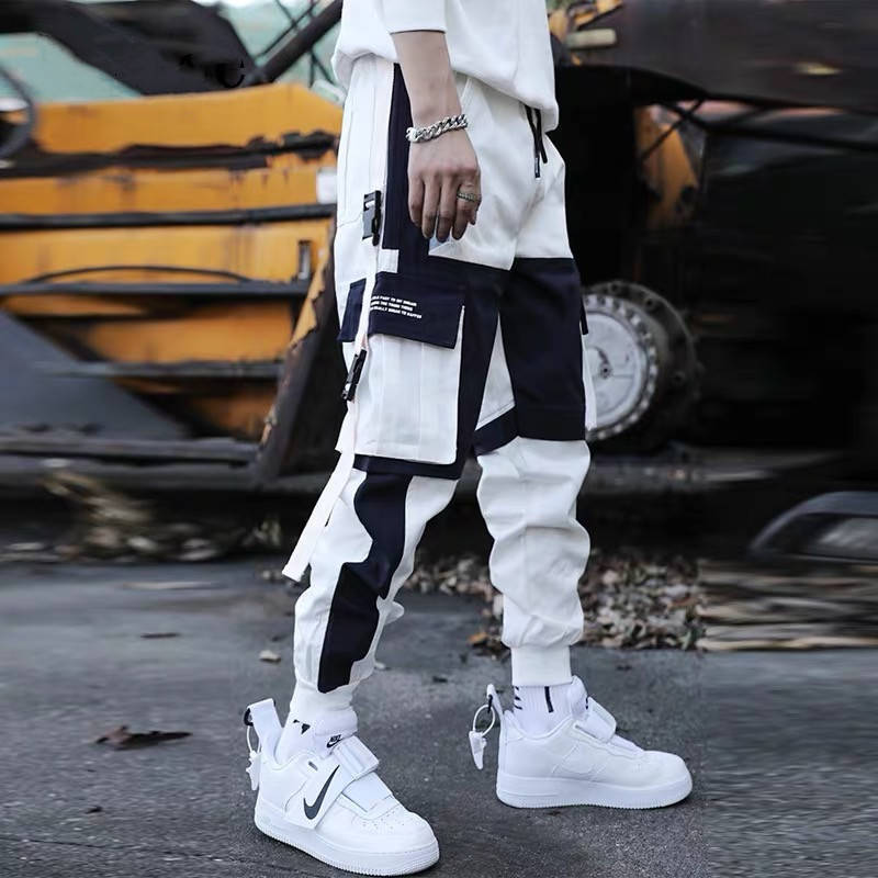 Polyester Multi-pocket Leggings Men's Autumn Nine-point Casual Pants