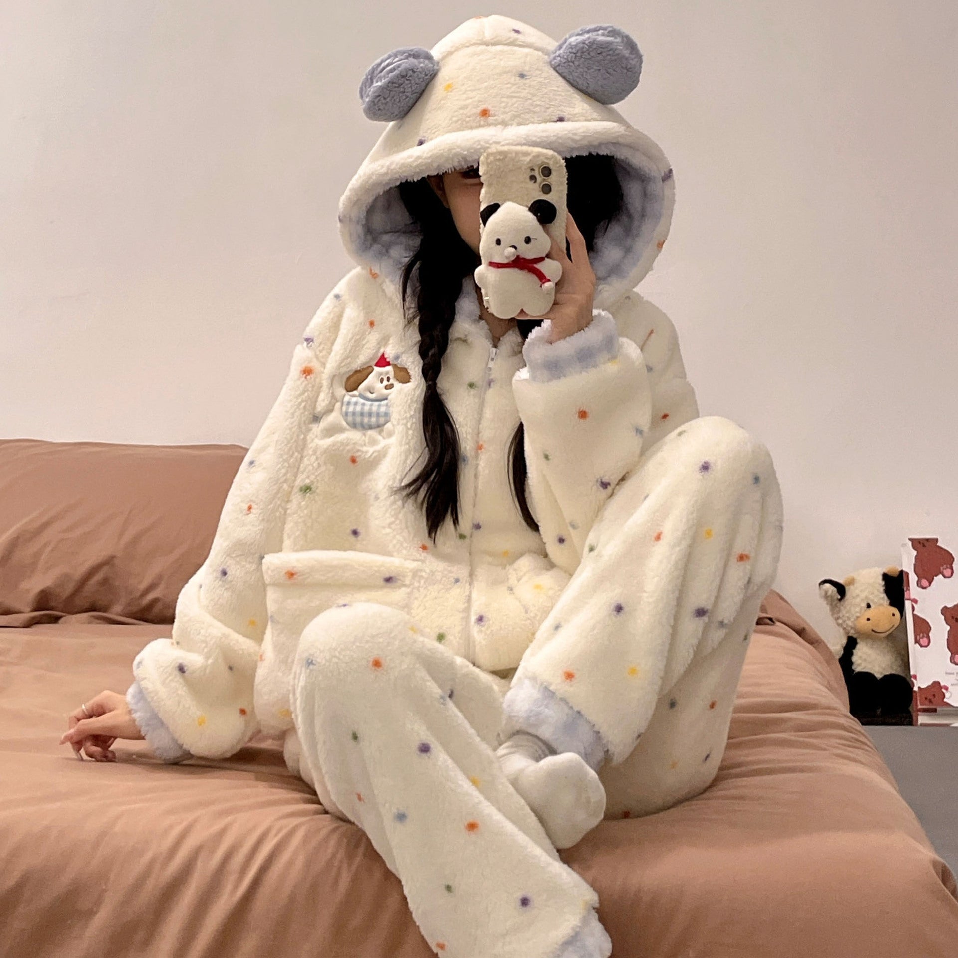 Coral Velvet Pajamas For Women