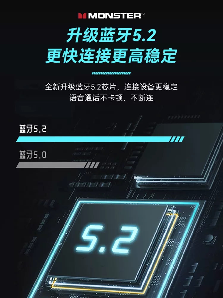 Monster Official Flagship Store Noise Reduction Bluetooth Headset In-ear Wireless Gaming Sports Headset Xkt10