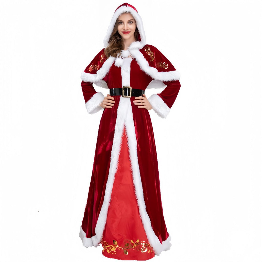 Christmas Costumes Men's And Women's Santa Claus Costumes Printed Christmas Stage Performance Suits
