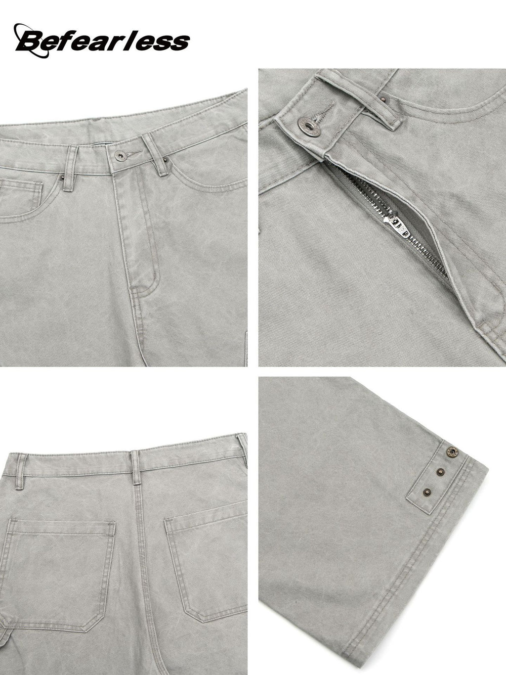 American Retro B01 Washed Double-knee Logging Pants Trendy Brand Men's And Women's Cleanfit Loose Straight Workwear Casual Pants