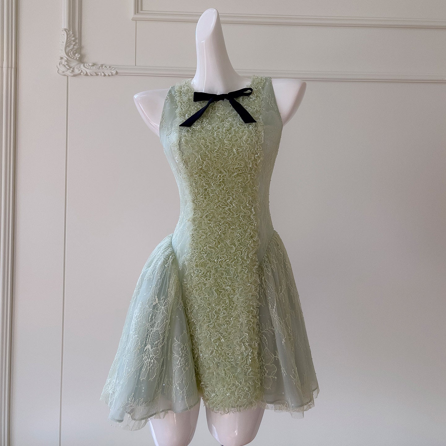 Light Luxury Socialite French Style Dress, Elegant Waist Slimming Look Tutu Skirt, Princess Dress 69410