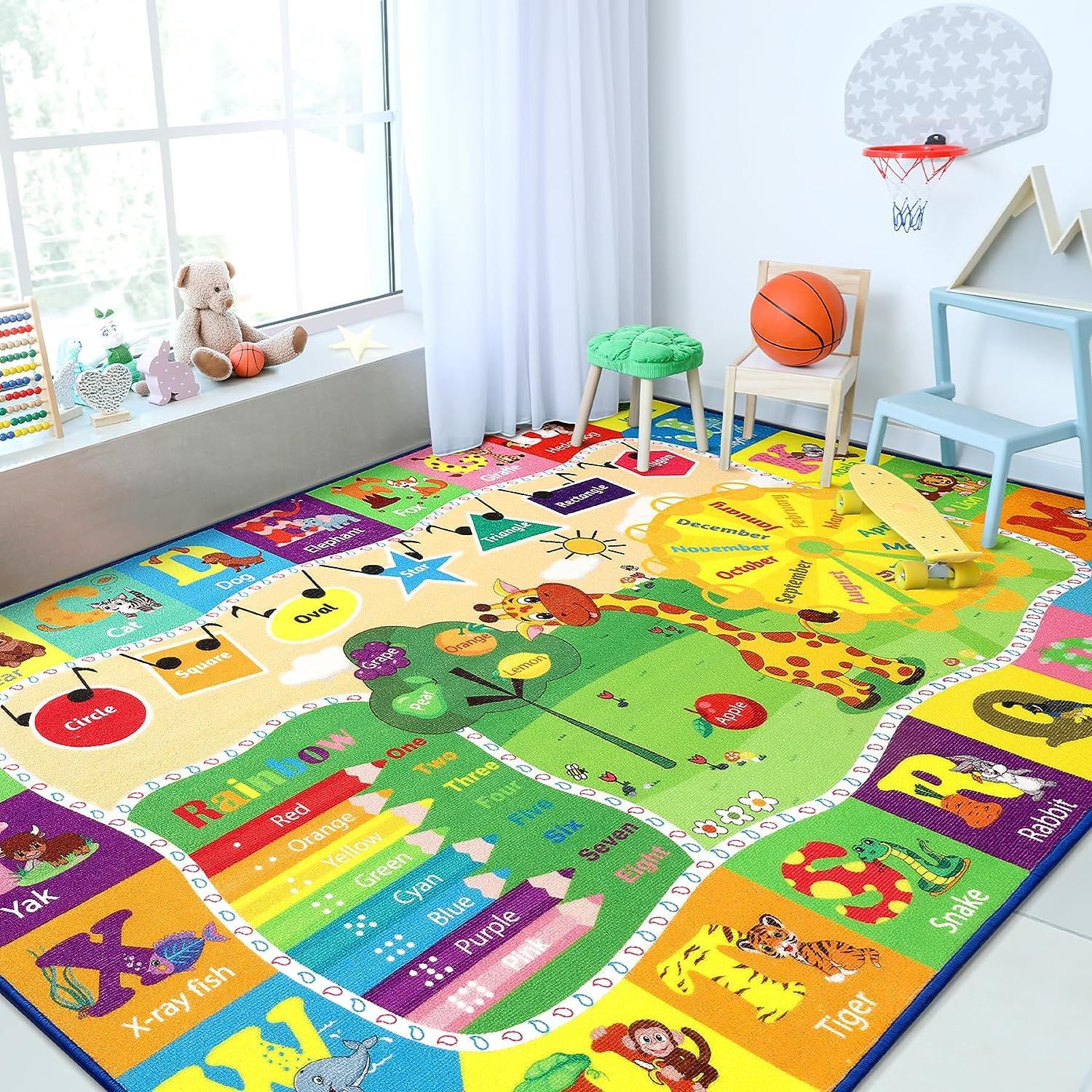 Customized Track Cartoon Game Educational Carpet Bedroom Living Room Non-slip Bedside Carpet Floor Mat Children's Decorative Blanket