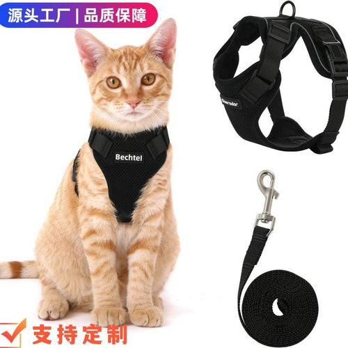 Cat Leash Anti-Escape Adjustable Cat Harness Vest-Style Pet Harness Retractable Anti-Escape