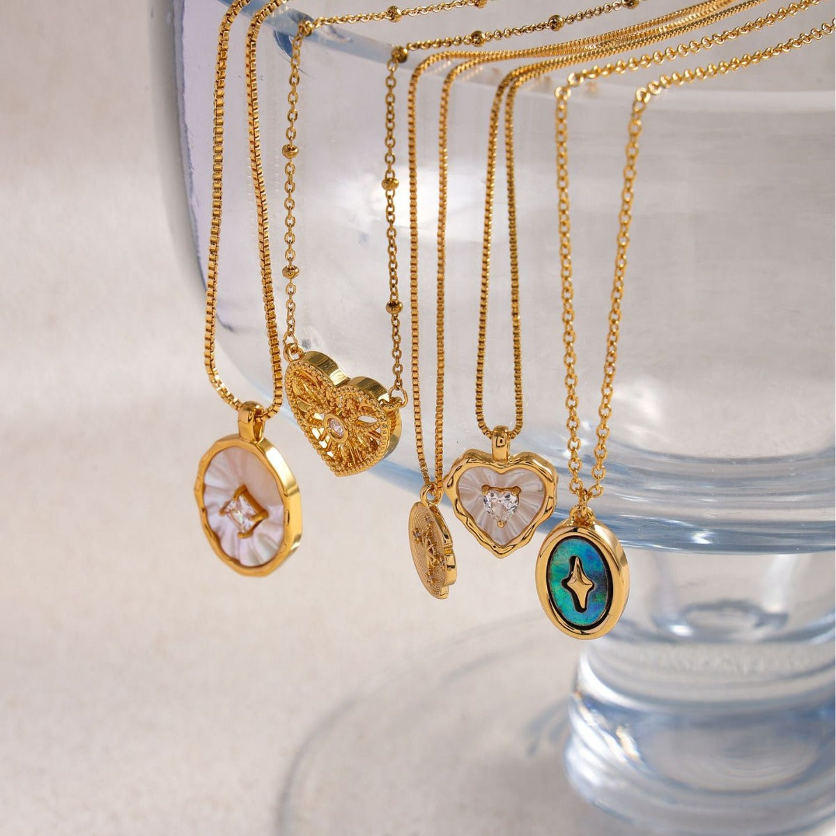 Retro Popular Hot Selling Necklace Jewelry Malachite Electroplated Brass 18K Zircon Necklace