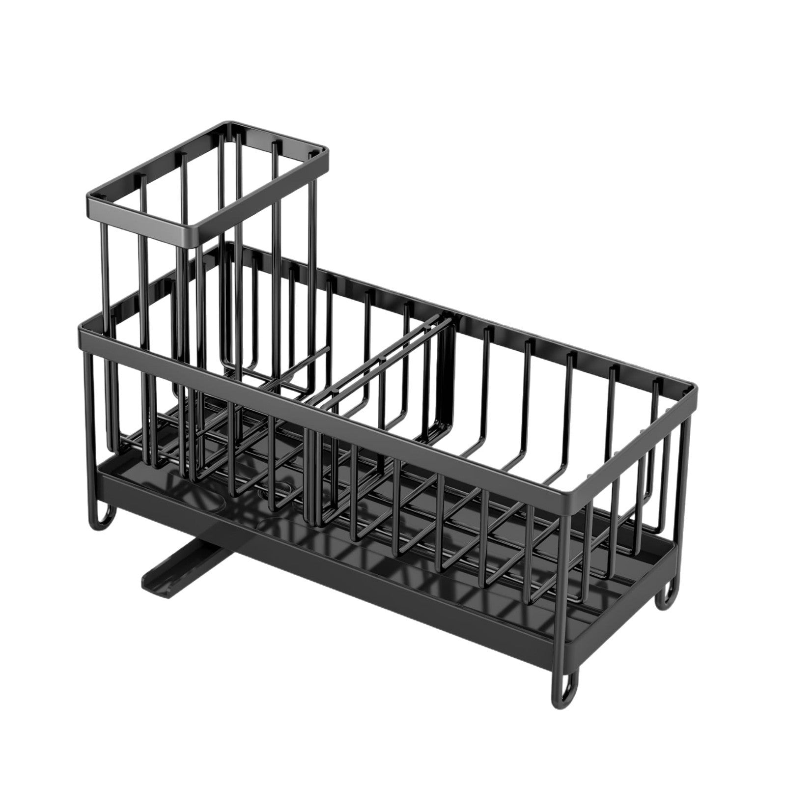 Dishwashing Sponge Rack Without Punching Wall-Mounted Long Brush Storage Rack Countertop Sink Rag Drain Rack