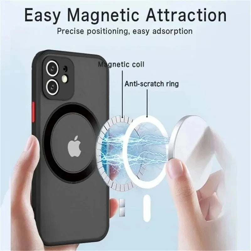 Suitable For Iphone14 Mobile Phone Case Magnetic Wireless Charging Skin Feel 13promax Apple 12 All-inclusive 11 Premium Feel