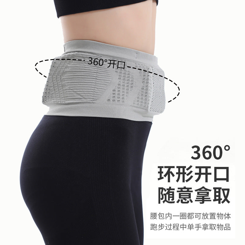 New Sports Waist Bag Large Capacity Men And Women Outdoor Running Riding Multi-functional Waist Bag Breathable Anti-slip Belt Hook