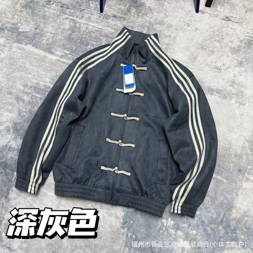 Suede Disc Buckle Jacket For Men And Women