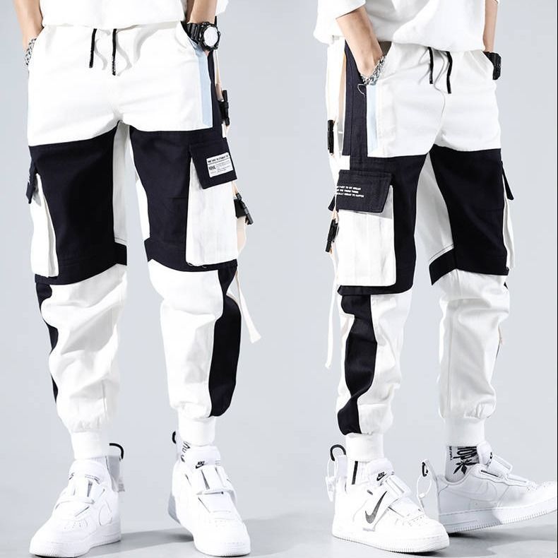 Polyester Multi-pocket Leggings Men's Autumn Nine-point Casual Pants