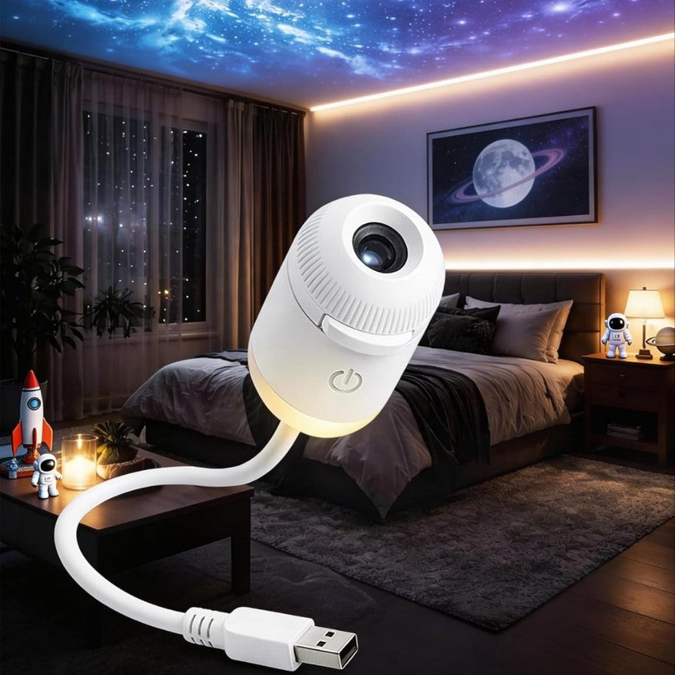Kitty Eagle USB Projection Night Light Breastfeeding Atmosphere Light Wiring-free Projection Light Car Starry Sky Full Of Stars