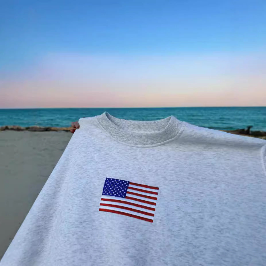 Cotton Printed Sweatshirt Men's Versatile Loose Casual Top Cross-Border Wholesale