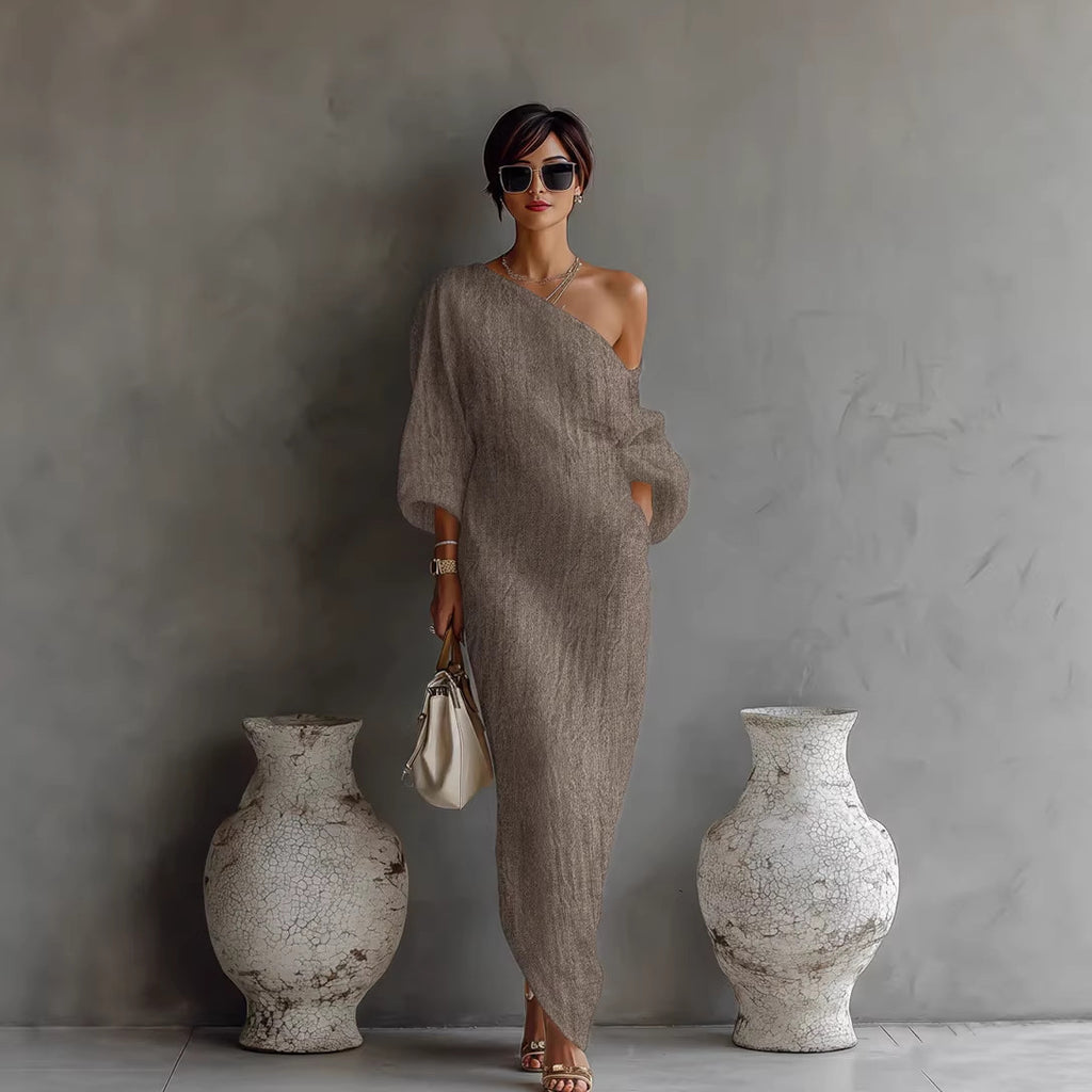 Cotton And Linen Long Dress
