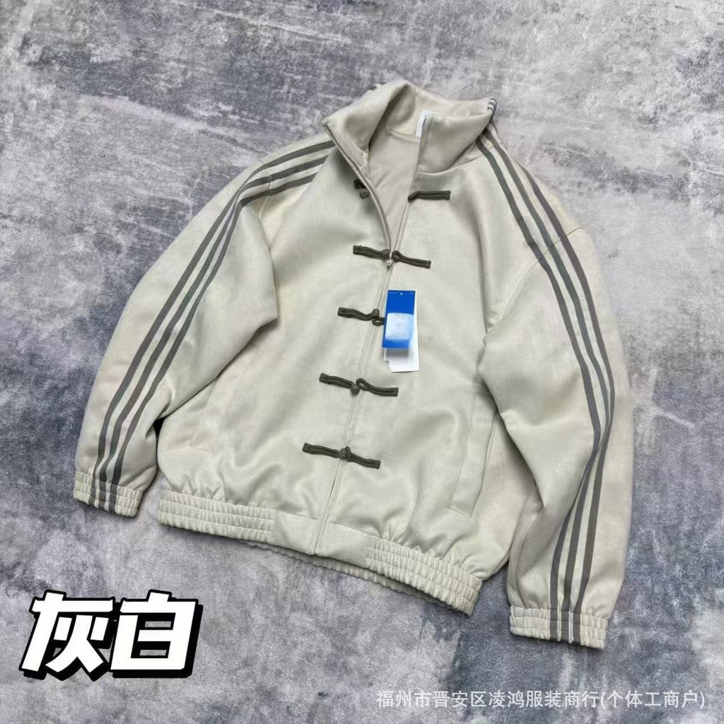 Suede Disc Buckle Jacket For Men And Women