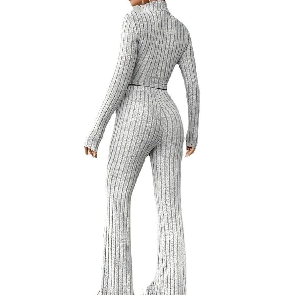 Womens Knitted Hooded Sweatshirt and Pants Set