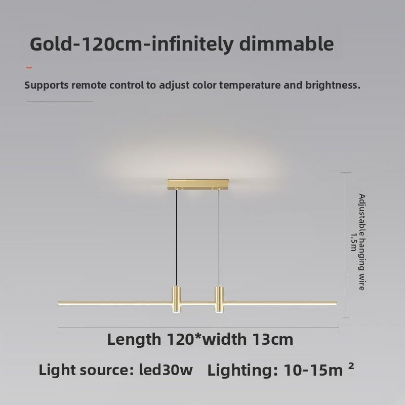 Minimalist Linear LED Chandelier for Dining Room