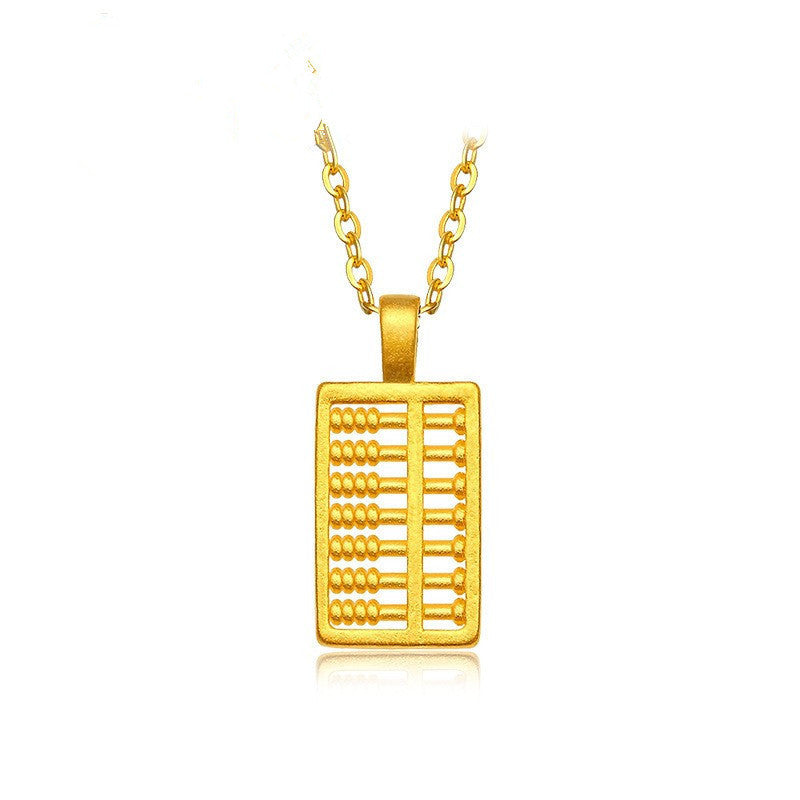 3D Hard Gold Pendant Necklace with Gift Box