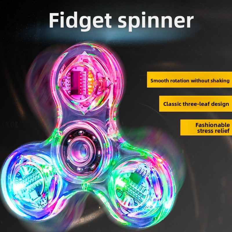 LED Crystal Fingertip Gyro Stress Relief Toy