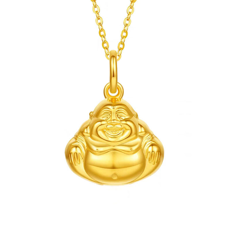 3D Hard Gold Pendant Necklace with Gift Box