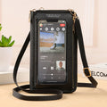 Transparent Touch-Screen Cross-Body Phone Bag