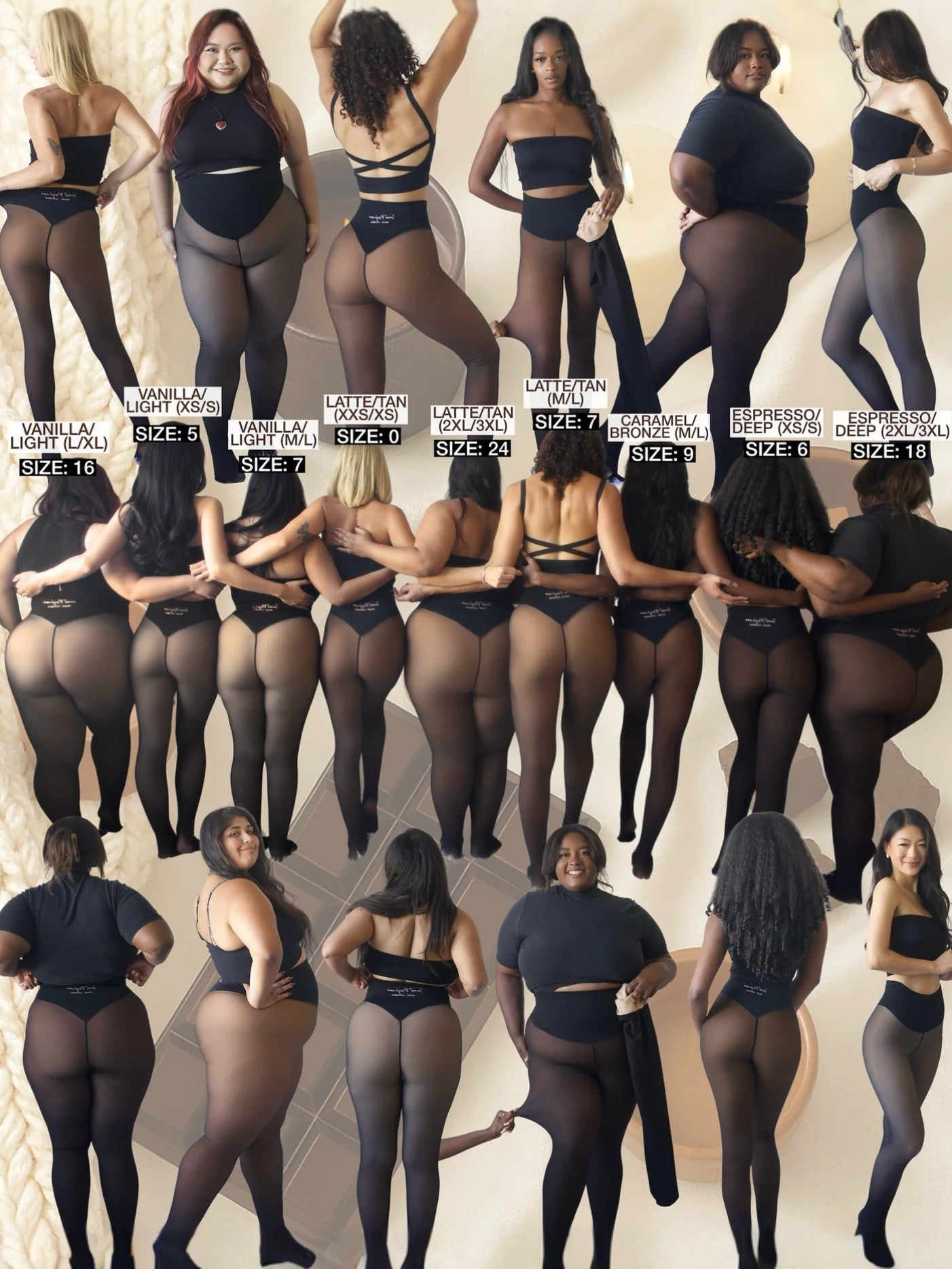Seamless High Waist Shaping Pantyhose