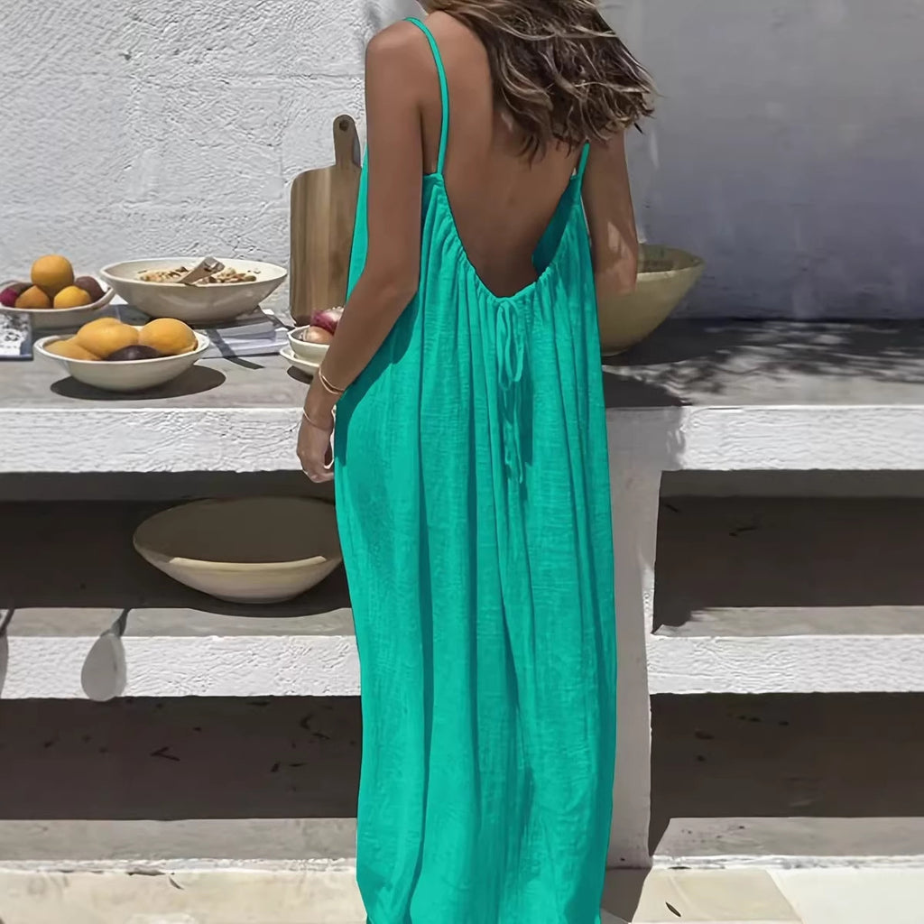 Women's Backless Strap Loungewear Dress