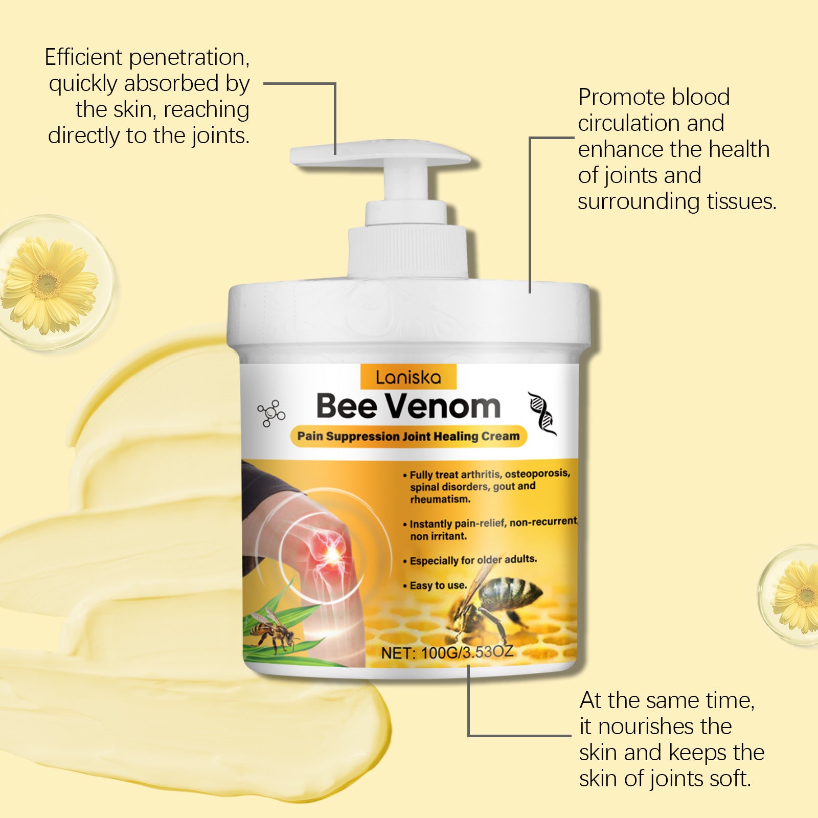 Laniska Bee Venom Joint Care Cream for Massage