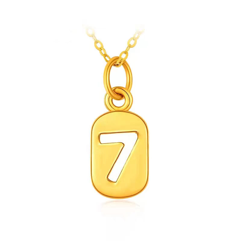 3D Hard Gold Pendant Necklace with Gift Box