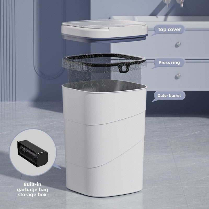 Smart Sensor Trash Can with Night Light