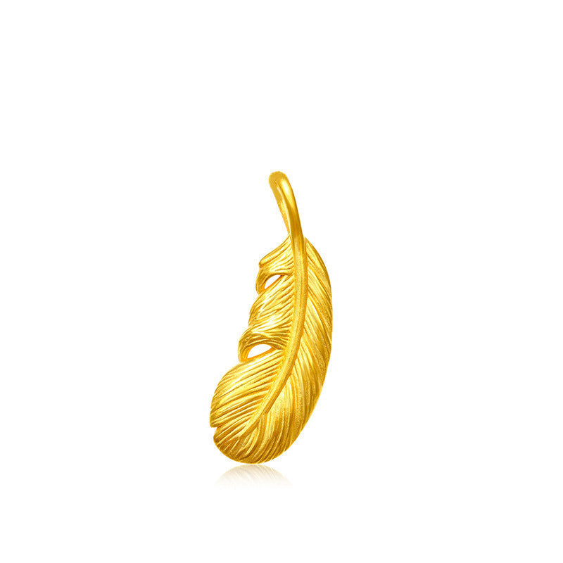 3D Hard Gold Pendant Necklace with Gift Box