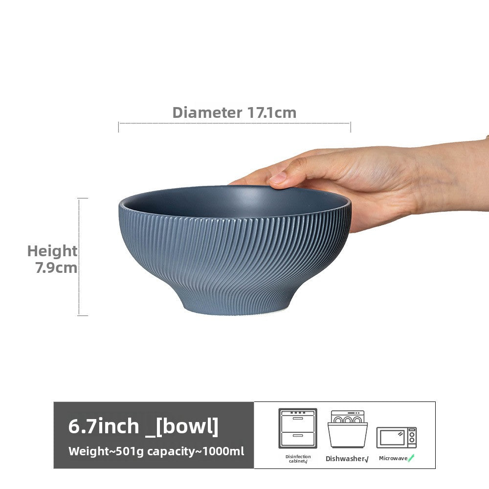 Retro Ceramic Salad Bowl Set