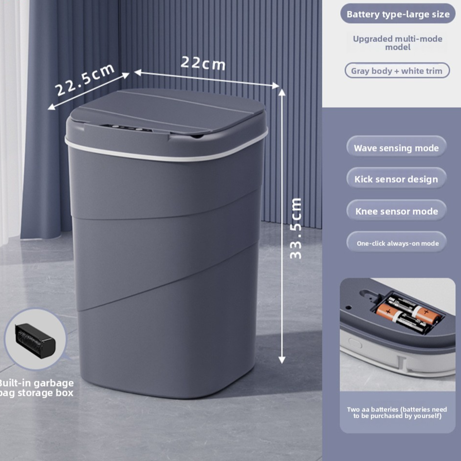 Smart Sensor Trash Can with Night Light