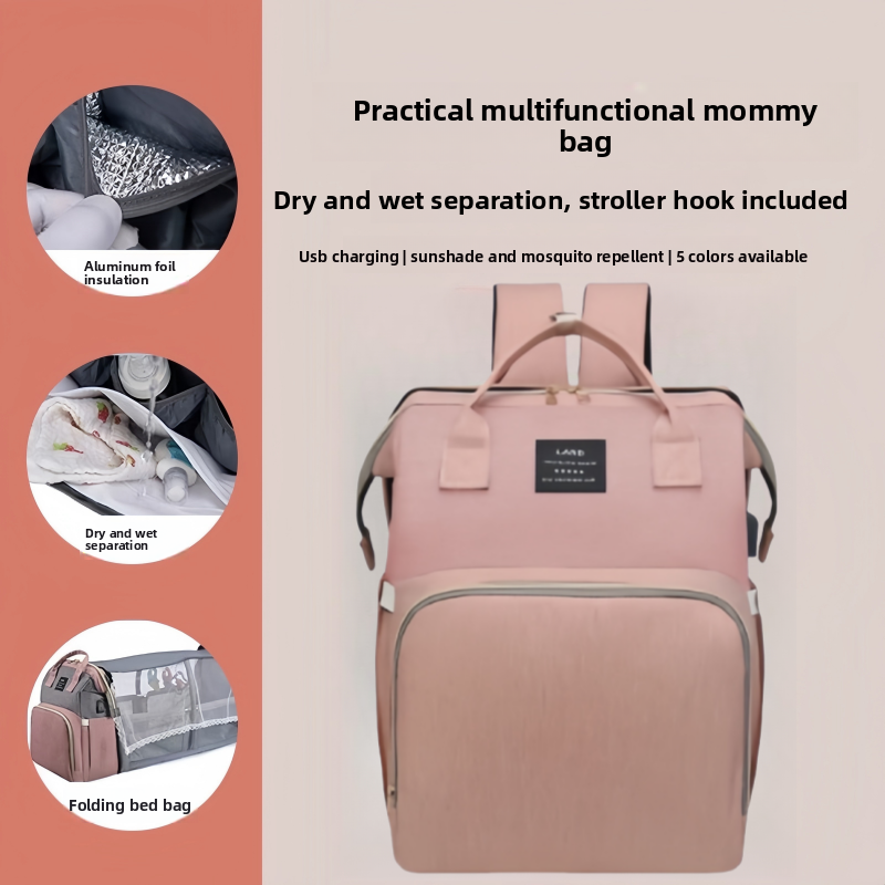 Multi-functional Mosquito-Repellent Foldable Travel Crib and Carry Bag