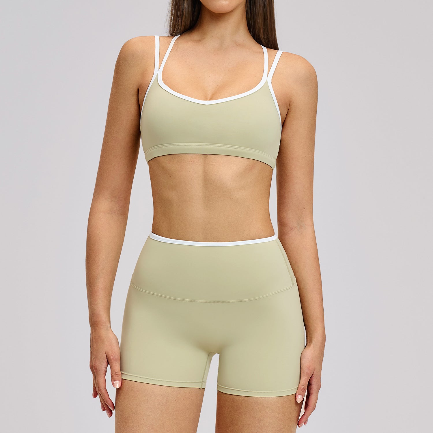 Color blocked edge sports yoga clothing
