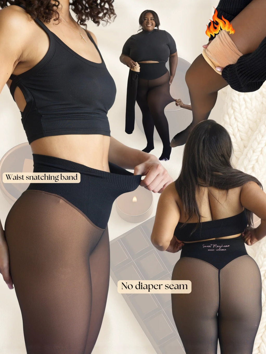 Seamless High Waist Shaping Pantyhose