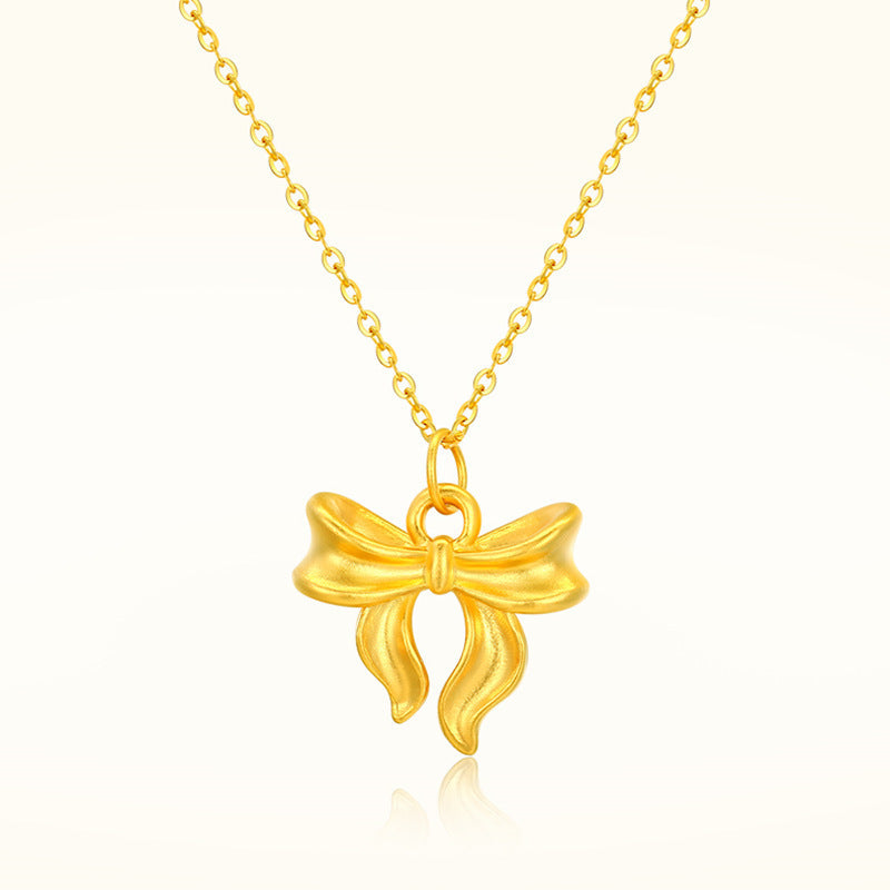 3D Hard Gold Pendant Necklace with Gift Box