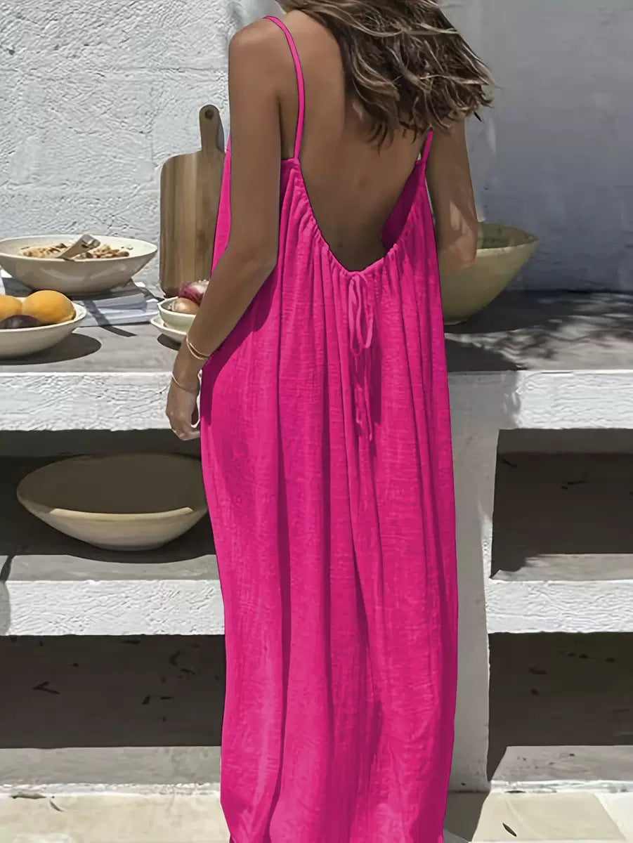 Women's Backless Strap Loungewear Dress