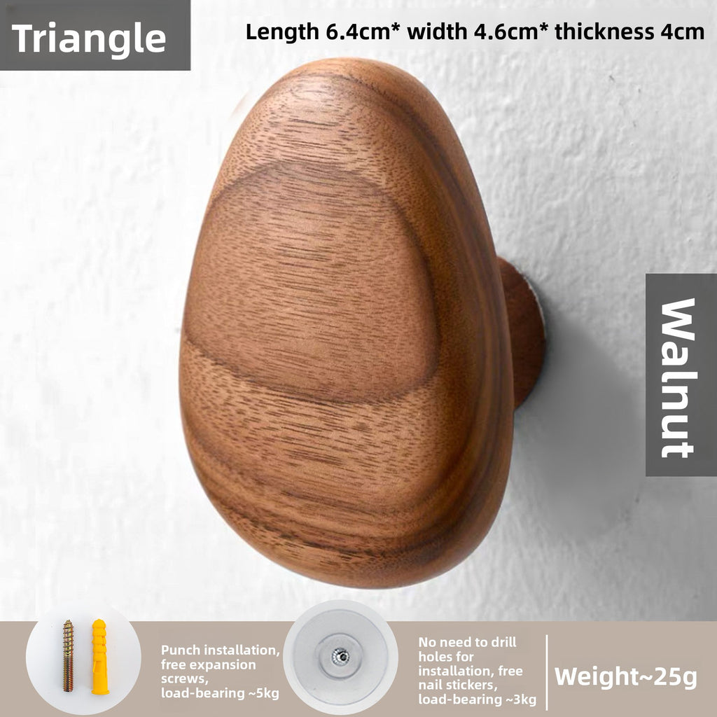 Nordic Solid Wood Adhesive Wall Hooks and Handles