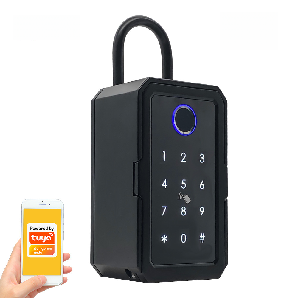 Graffiti Smart Bluetooth Lock Box Remote Unlocking Key Box Fingerprint Unlocking Box Key Box Anti-lost