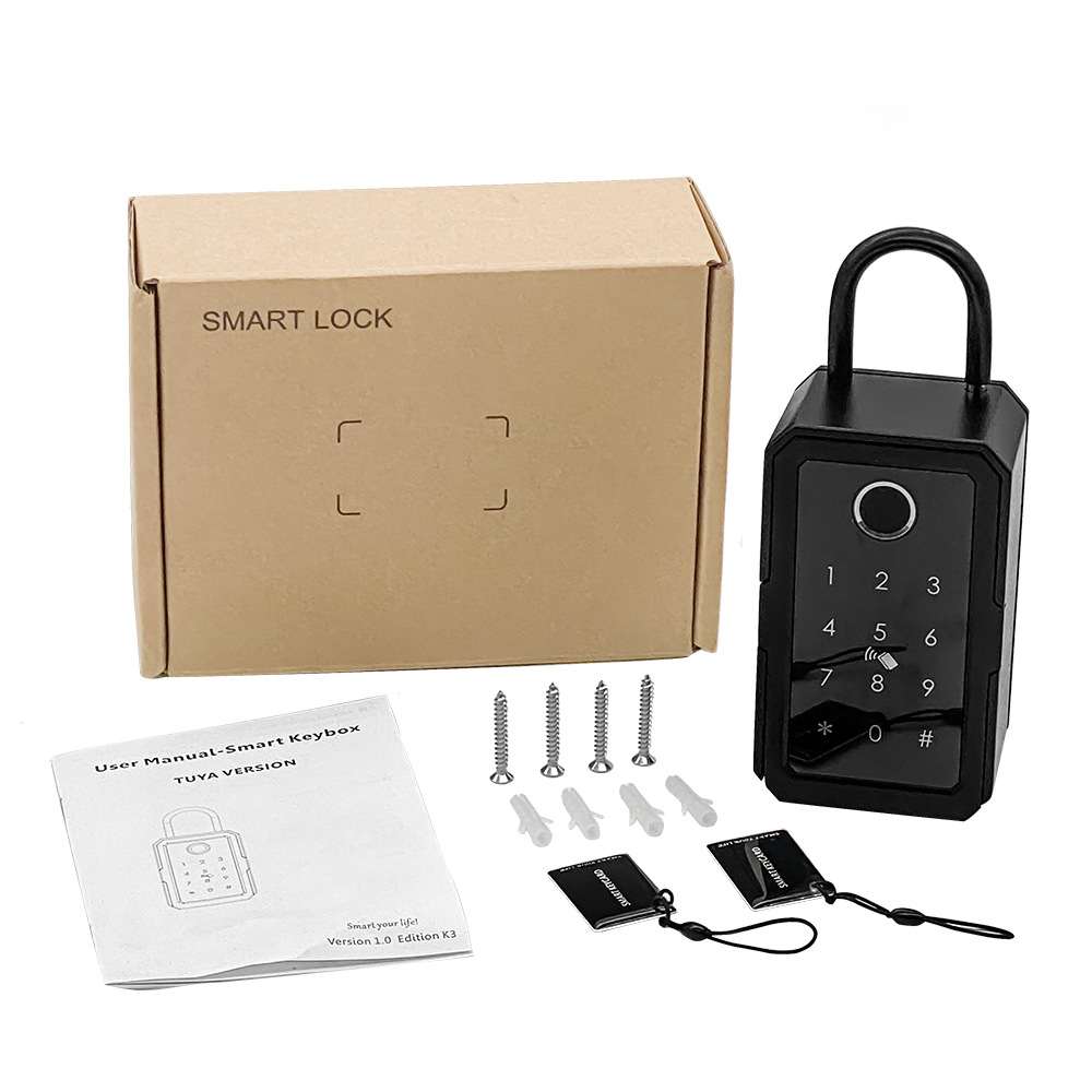Graffiti Smart Bluetooth Lock Box Remote Unlocking Key Box Fingerprint Unlocking Box Key Box Anti-lost
